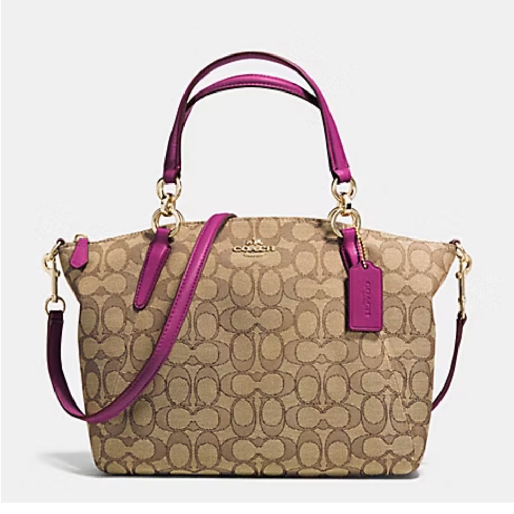 Coach Signature Small Kelsey Satchel, Fuchsia